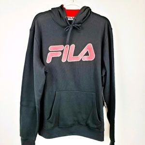 FILA - Black and‎ Red Logo Hoodie New With Tags Size XL Sweatshirt